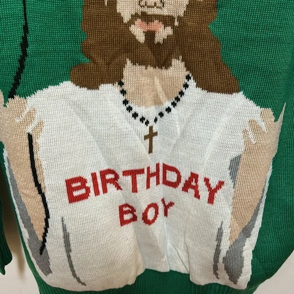 Tipsy Elves Happy Birthday Jesus ugly Christmas sweater - Picture 9 of 16